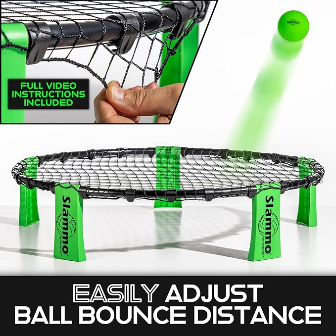 GoSports Slammo Game Set (Includes 3 Balls, Carrying Case and Rules) - Outdoor Lawn, Beach & Tailgating Roundnet Game