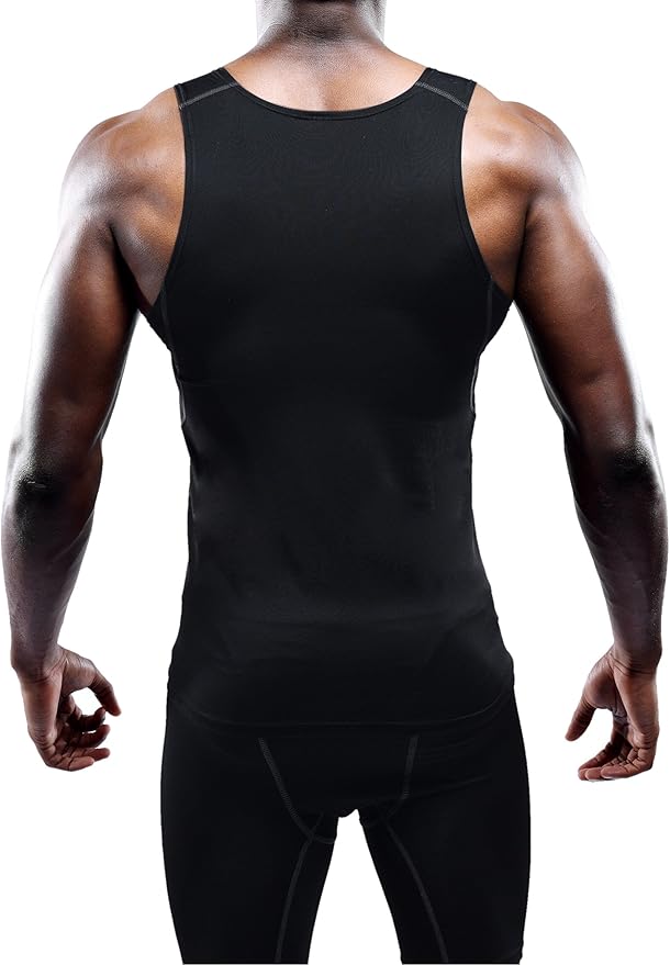 NELEUS Men's 3 Pack Athletic Compression Under Base Layer Sport Tank Top