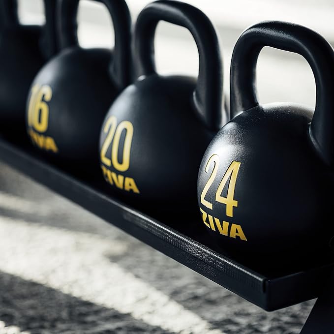Steel Competition Kettlebells by Steve Cotter - Hard-Wearing Crack-Resistant Powder Surface Coating, 34mm Steel Handle with Non-Slip Super Textured Powder Coating Grip - Avail 6kg - 32kg