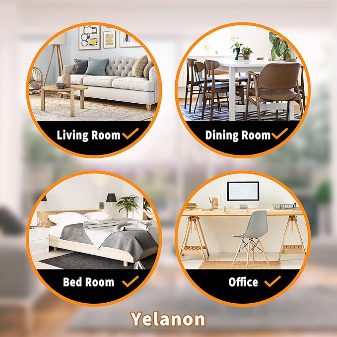 Yelanon Furniture Sliders (2.5” Brown) - 16-Pack Floor Protectors & Movers Sliders - Multi-Surface Non-Marring Pads - Effortless Glide Technology