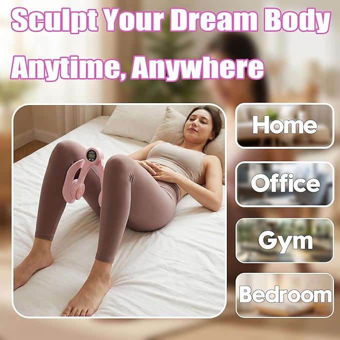 Hip Thigh Trainer, 360°Adjustable Pelvic Floor Exercise with LED Display, Inner Thigh Workout & Postpartum Recovery for Women, Home Gym Equipment for Hip, Leg, Arm