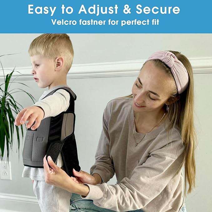 Weighted Vest for Kids - Compression Vest for Children with Sensory Issues, Autism, ADHD - Adjustable Kids Weighted Vest Includes 6 Removable Weights (Small, Ages 2 to 4)