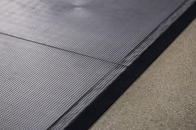 Baselayer Interlocking Floor Tile Trim Pieces - Beveled Edges and Corners - Durable ½ in TPE (Rubber Like, NOT Foam, no Odor) - 10 Edges and 4 Corners - Made in USA