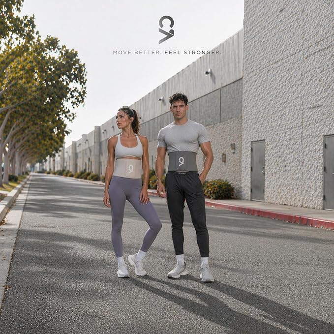 Waist Trimmer Belt for Men & Women – Silver Ion Sweat Belt, Anti-Slip Sauna Trainer, With Pocket & Precision Fit