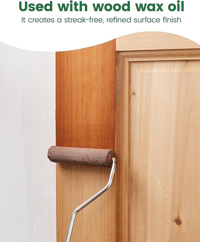 Voomey Mohair Mini Paint Roller, 4 Inch Wool Blend Small Paint Roller Covers 10 Pack, Paint Roller 4 Inch for Cabinets, Trim, Skirting Boards, Tables & Chairs, Suitable for All Paints