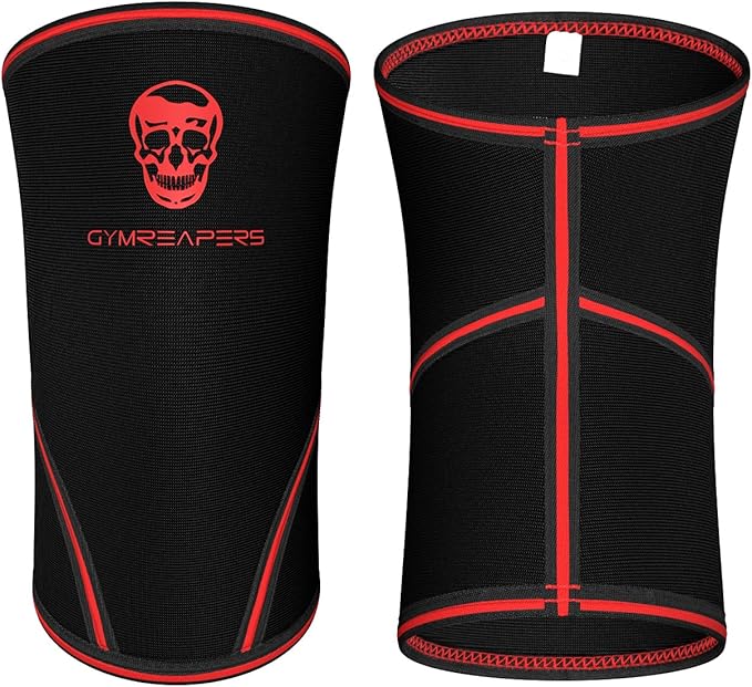 Gymreapers Elbow Sleeves for Weightlifting Powerlifting and Bench Press Support and Compression for Tendonitis Pain Relief 5mm Neoprene Training Gear for Men and Women