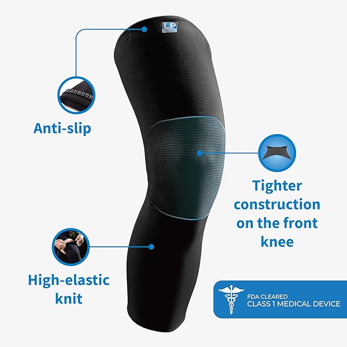 LP SUPPORT 667 Compression Sleeve Leg Full Length for Sports, Cycling, Running, Basketball, for Men Women (S - XL)