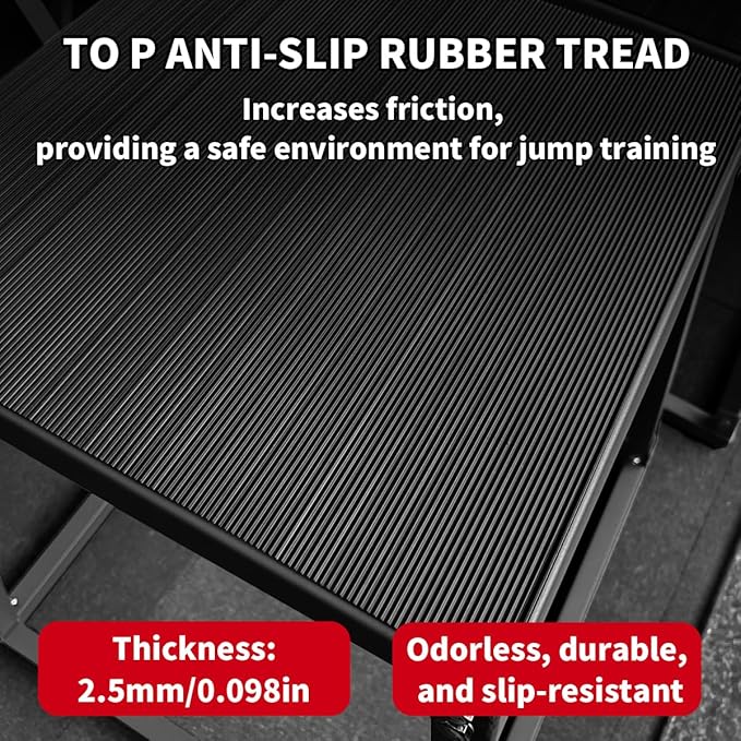 PeakPursuit Metal Plyo Box, Plyometric Jumping Box Set with Anti-Slip Surface for Workout Home Gym,Single and Set