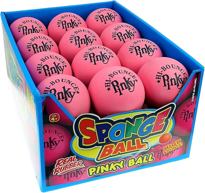 JA-RU Hi-Bounce Pinky Ball (2 Pack). Rubber Bouncy Balls for Kids. Small Pink Stress Relief Toy. Indoor & Outdoor Sport Party Favors. Bouncing Throwing Play Therapy.976-2