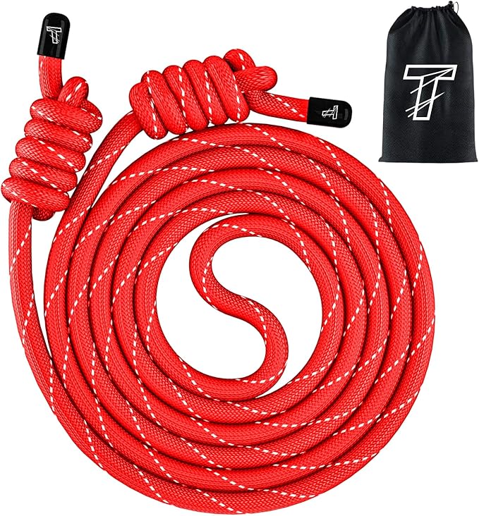 Flow Rope Exercise Jump Rope For Fitness, Working Out, Flow with 9 Ft Adjustable Double Woven Workout Rope For Men, Women, Beginners' Training – Indoor & Outdoor Cardio