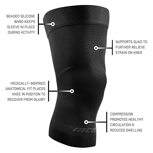 CEP Light Support Knee Sleeve, Black, Unisex, XL