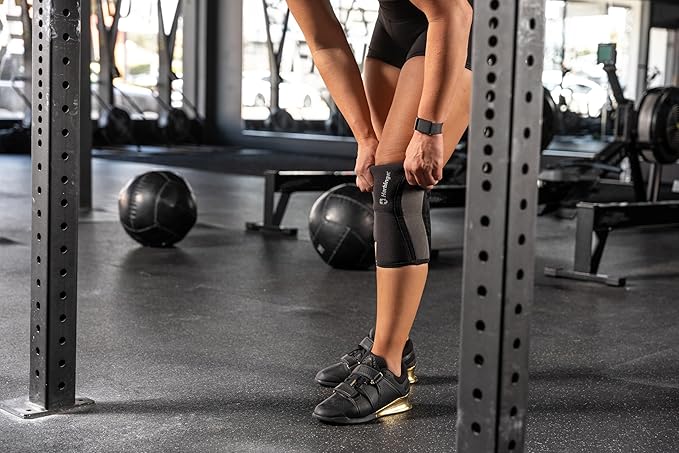 Harbinger Knee Sleeves 5mm Thick Neoprene | Compression for Weightlifting, Cross Training, Powerlifting, Squats | Support & Warmth | Pair