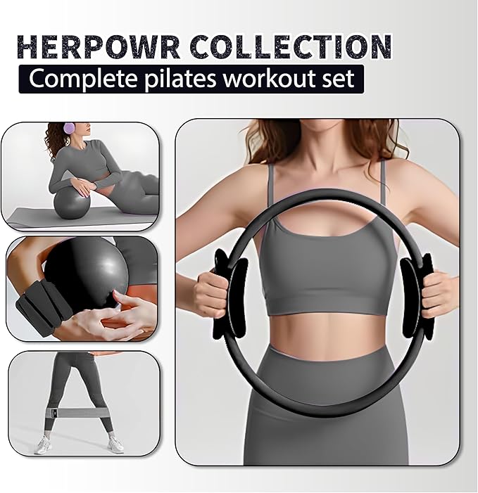 Pilates Kit with Weights, Pilates Kit with Ankle Wrist Weights, Pilates Set, At Home Pilates Kit, Pilates Sets for Women, Pilates Essential kit, Pilates Accessories, Pilates Workout Sets