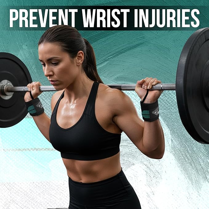 Nordic Lifting Wrist Wraps (1 Pair/2 Wraps) – Lifting Wrist Wraps with Thumb Loop for Weightlifting, Powerlifting & CrossFit – Durable Wrist Support Straps for Men & Women – Gym Essentials for Heavy Lifts