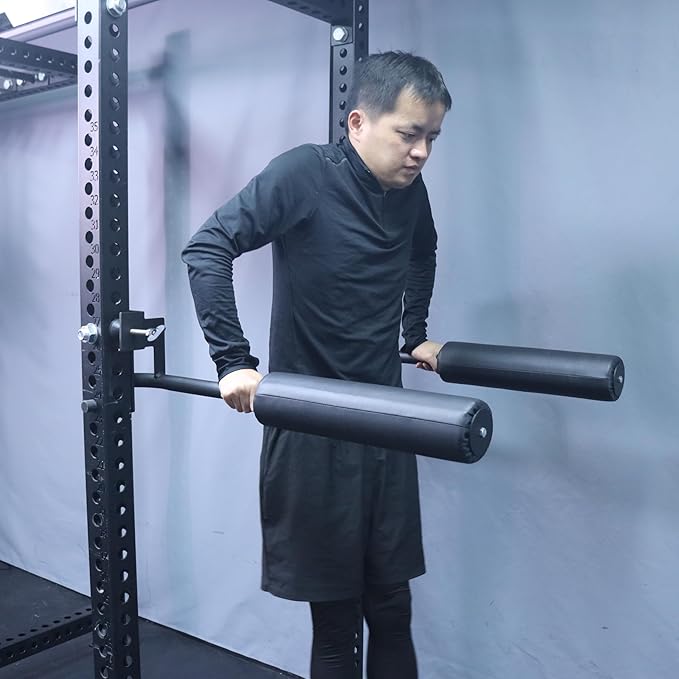 AHTAPFON Nordic Leg Roller for Rack Mounted,Bulgarian Split Squat Accessories,Nordic Hamstring Curl Attachment,Home Gym Equipment for uprights ranging from 2" to 4" wide