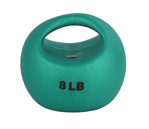 CanDo 10-3293 One Handle Medicine Ball, 8 lb, Green