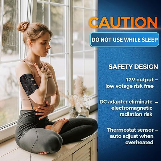 sticro Upper Arm Heating Pad for Bicep Tendonitis Pain Relief, Heated Arm Wrap for Biceps & Triceps Muscle Strains, Adjustable Bicep Brace with 3 Heat & 5 Timers Settings for Men/Women (L/XL)