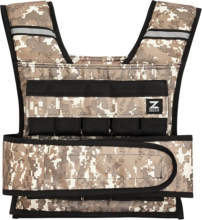 ZELUS Weighted Vest, 20lb/23lb/30lb/45lb/60lb Vest Adjustable Weights for Exercise, Weight Vest for Men, Workout Vest for Home Workouts Cardio Strength Training Weight Loss