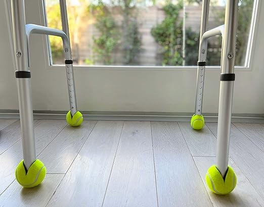 AMERICAN HOSPITAL SUPPLY AHS Tennis Balls for Walker Legs Tennis Balls for Walkers for Seniors Complete Support & Surface Protection | Pair of 2 Precut (Yellow)