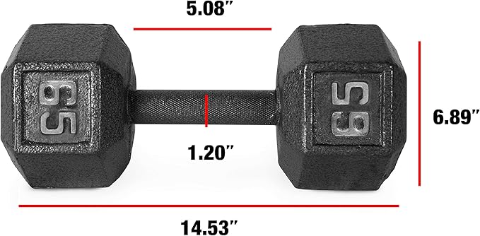 CAP Barbell Cast Iron Hex Dumbbell | Multiple Options