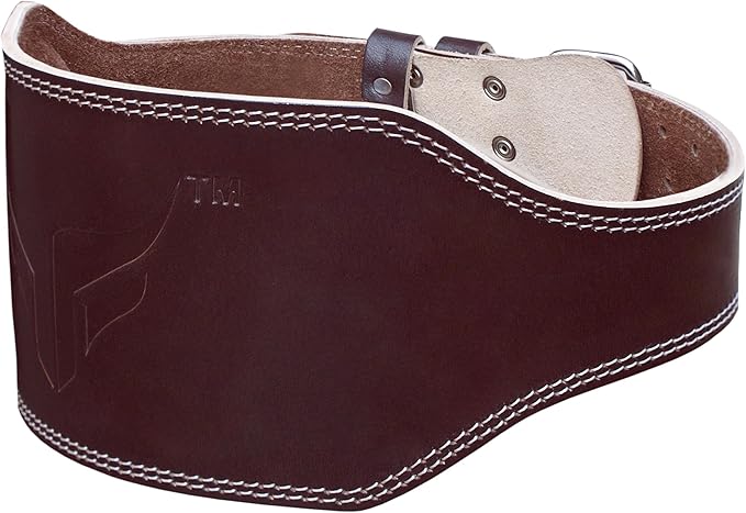 Mytra Fusion 6 inch Leather Weight Lifting Belt courted power lifting back support belt weight lifting belt men women weight lifting belt lever weight lifting powerlifting belt