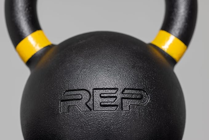 REP Fitness Single Kettlebells 5lb to 50lb Weight Range, Cast Iron, Strength Training, Power Workout Equipment, Home Gym, Free Weights, Dumbbell Alternative, Exercise, Men, Women