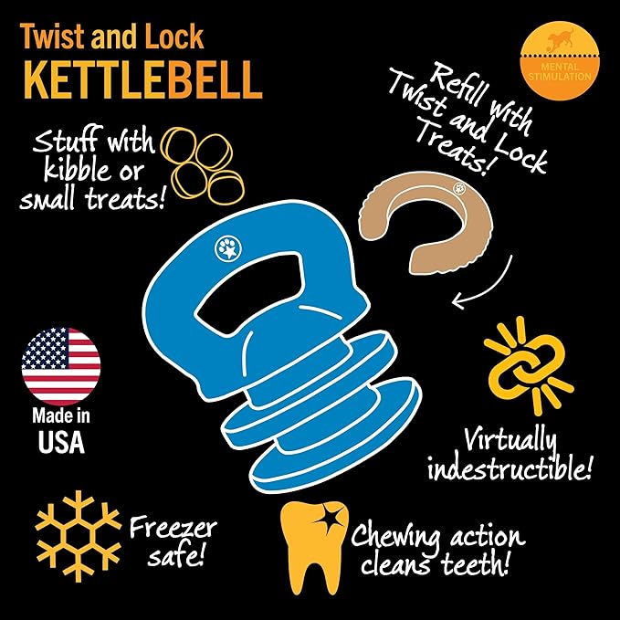 Starmark Twist and Lock Kettlebell Interactive Dog Toy