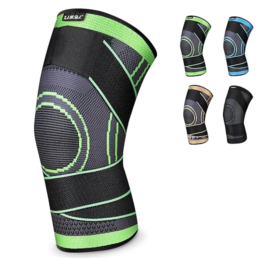 Knee Brace with Straps for Women/Men, Knee Compression Sleeve for Knee Pain, Arthritis, ACL, PCL, Meniscus Tear, Joint Pain Relief. Knee Support for Running, Workout, 1 pcs (Green, 2XL/3XL)