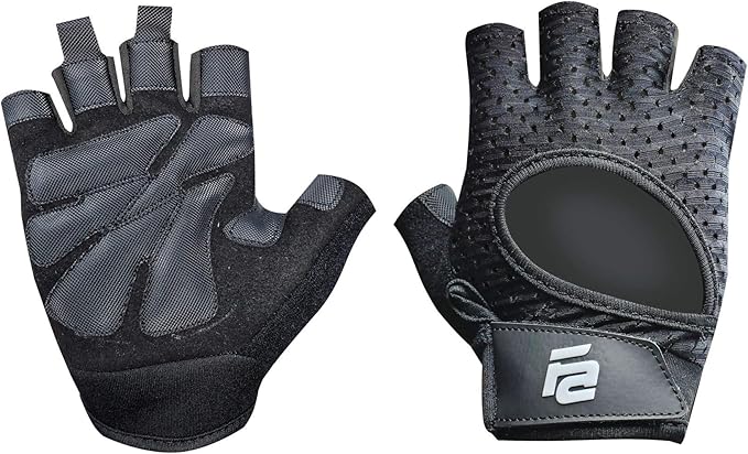 Fit Active Sports New Grip 2.0 Ventilated Weight Lifting Workout Gloves with Wrist Wraps for Gym Exercise, Weightlifting, Pull Ups - for Men & Women