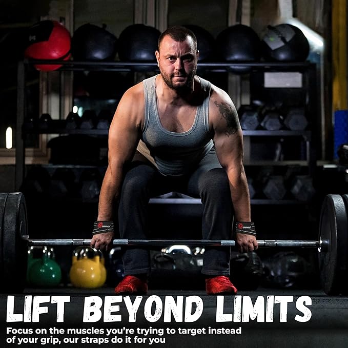 – Weight Lifting Straps Figure 8, Anti Slip Padded Wrist Support for Gym Workout Deadlift, Weightlifting, Powerlifting, Hand Bar Grip & Cross Training Strong Weightlifting Wrist Straps.