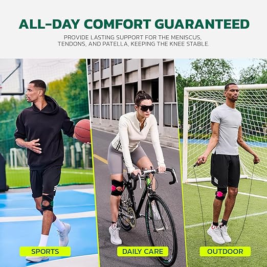 aoFIT Knee Brace for Men & Women, Adjustable Compression with Memory Stabilizers for ACL, MCL, Meniscus Tear, Arthritis Pain Relief - Breathable for Sports, Running, Injury Recovery 3XL