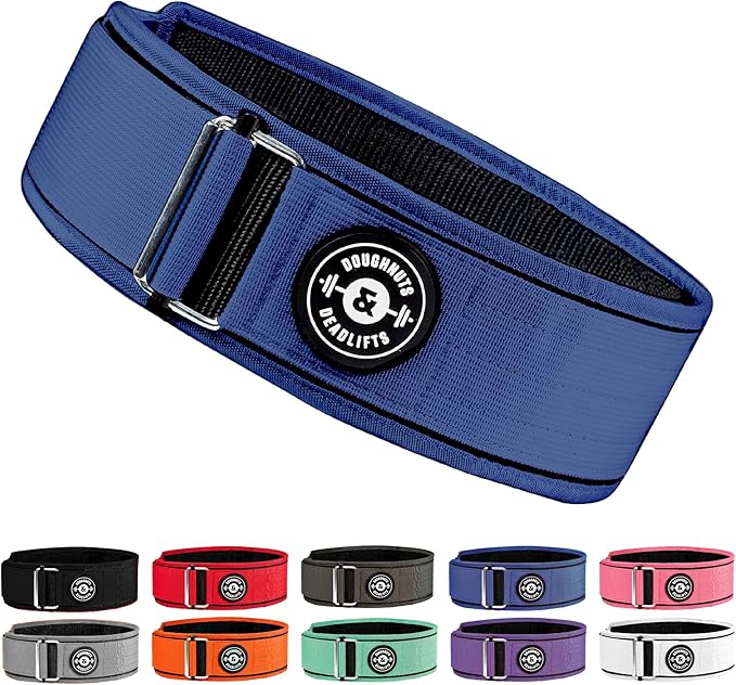 Weight Lifting Belt for Squats, Weightlifting Belt for Deadlifts - 4in Back Support for Bodybuilding | Powerlifting, Locking Metal Buckle, Weight Lifting Belts for Men - Quick Locking
