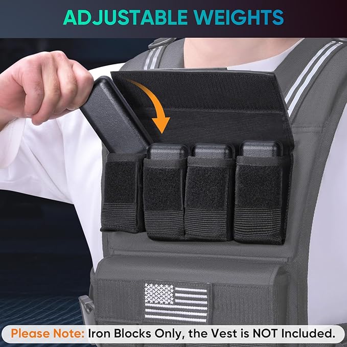 APEXUP Adjustable Weighted Vest Men 20lbs/30lbs/40lbs Weights with Reflective Stripe, Weight Vest Woman Workout Vest for Strength Training Running Walking