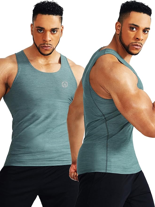 NELEUS Men's 3 Pack Athletic Compression Under Base Layer Sport Tank Top