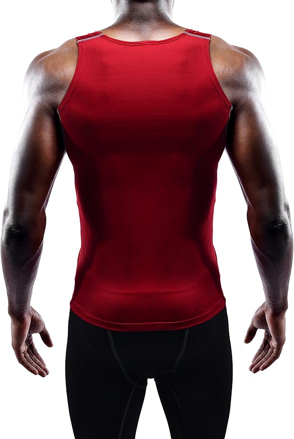 NELEUS Men's 3 Pack Athletic Compression Under Base Layer Sport Tank Top
