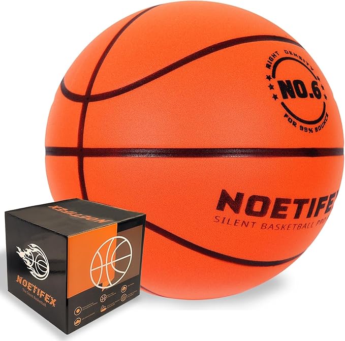 Upgraded 580g Weighted Silent Basketball, High-Density Quiet Indoor Training Ball with Gift Box, Real Bounce Soft Material, Ideal for Home & Apartment Dribbling Practice