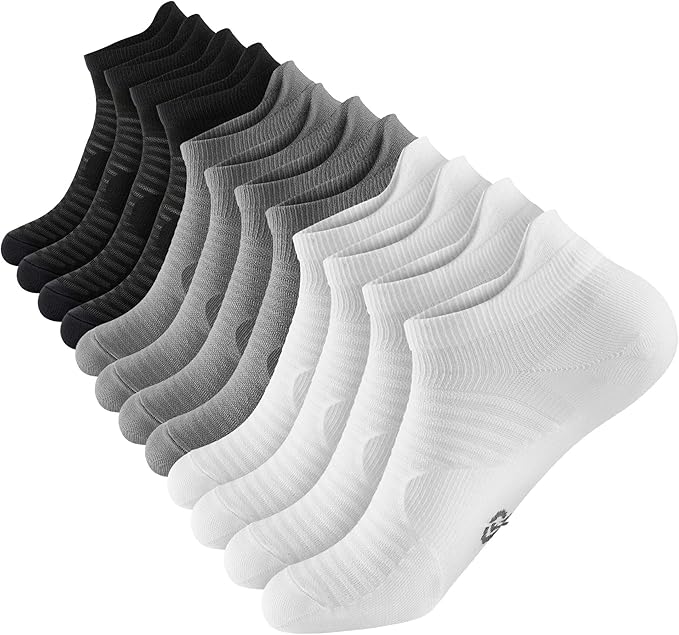 Compression Running Ankle Socks (6 Pairs) for Men & Women, Running Socks With Arch Support
