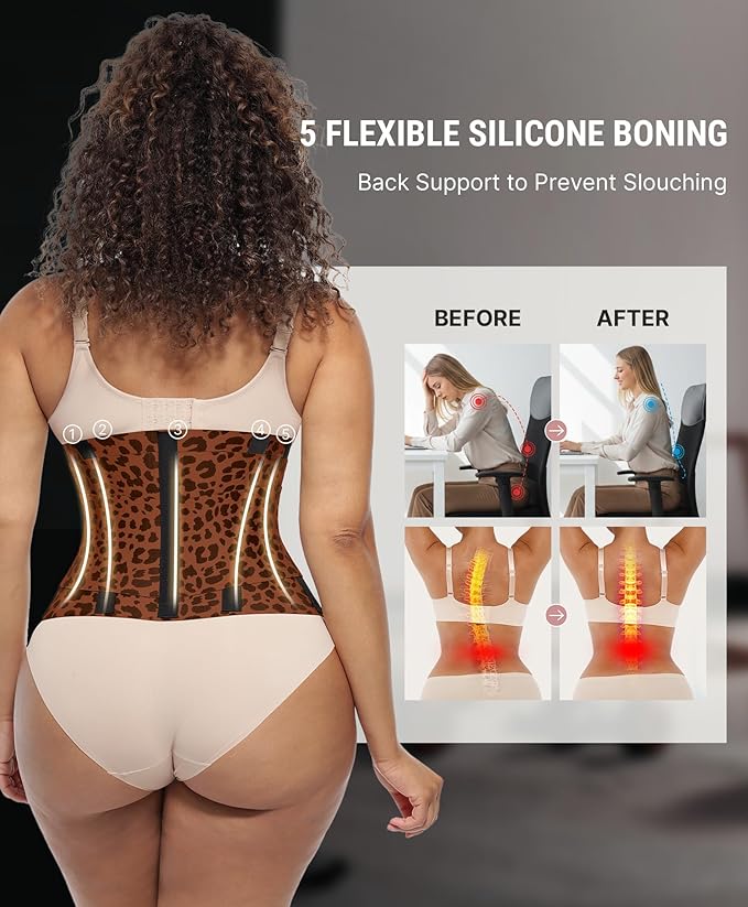 FeelinGirl Waist Trainer Belt Waist Cincher Trimmer Ab Belt Tummy Control Body Shaper with Triple Wrap Women and Men