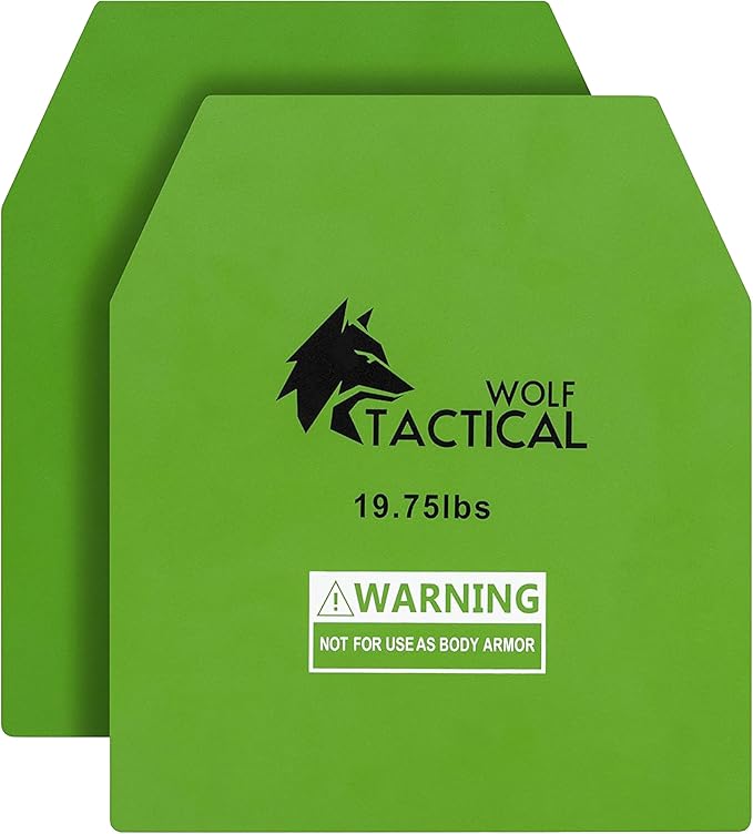 WOLF TACTICAL Weight Vest Plates - 5.75/8.75/14.5/19.75LB Pairs - WODs, Strength Training, Running, Heavy Workouts
