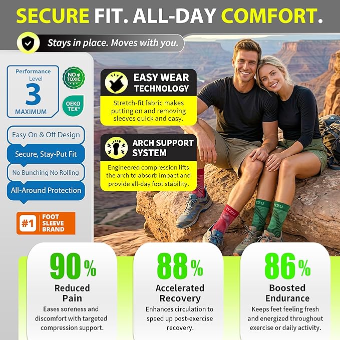 Compression Socks for Plantar Fasciitis, Achilles Tendonitis, Arthritis Relief, Ankle Brace Compression Sleeve with Foot Arch Support, Ankle Wrap for Women, Men, Swelling & Heel Pain Orange S-M