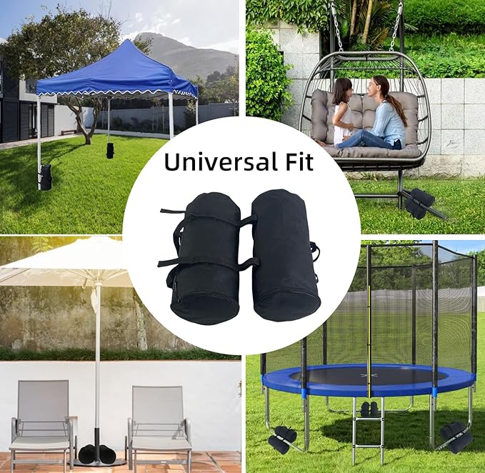 Umbrella Base Weight Sand Bags, 2 x 50 LBS Fillable Sand Bag for Umbrella Base, Cantilever Patio Umbrella, Trampoline, Outdoor Garden Backyard Furniture (Without Filler)