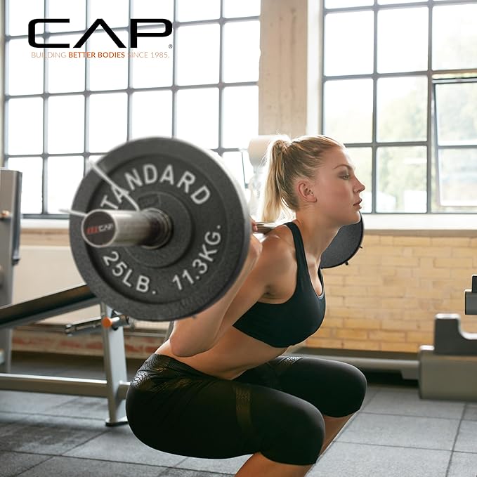 CAP Barbell 2-Inch Olympic Barbell Bars | 5 ft, 6 ft, & 7 ft | Multiple Options