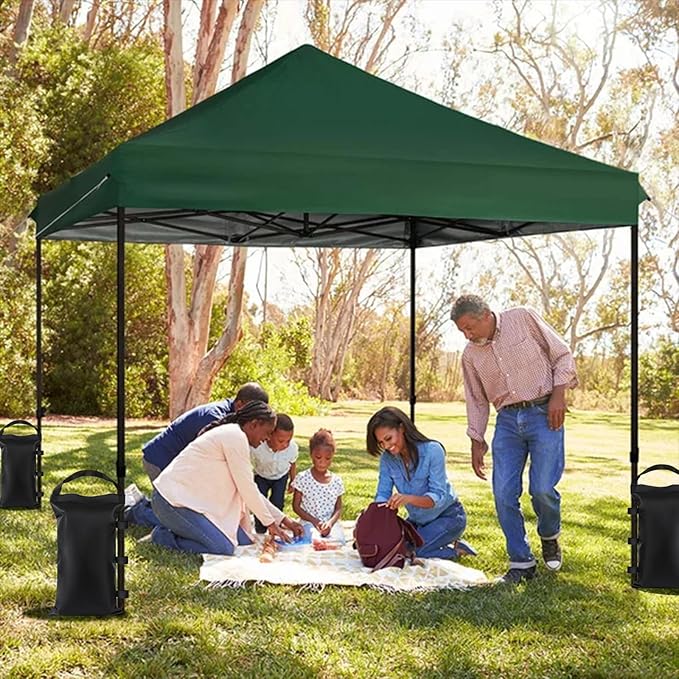 Sand Bags for Canopy Legs Empty Sandbags for Weight, Canopy Tent Weights Set of 4 Heavy Duty 1680D Pop Up Tent Weights Bags (Black, 150LBS)