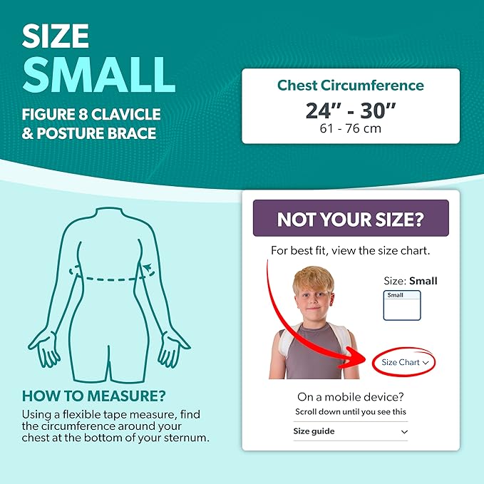 BraceAbility Clavicle Support Brace - Figure 8 Upper Back Brace Posture Corrector for Women and Men, Shoulder Straightener, Kyphosis Relief, Sling for Injuries and Fractures (Small)