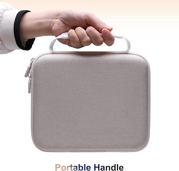 LTGEM Massage Case Compatible with TheraGun Relief Handheld Percussion Massage Gun/Neck/Back/Leg/Shoulder Massage Gun - Travel Protective Carrying Storage Bag, Khaki(Case Only)