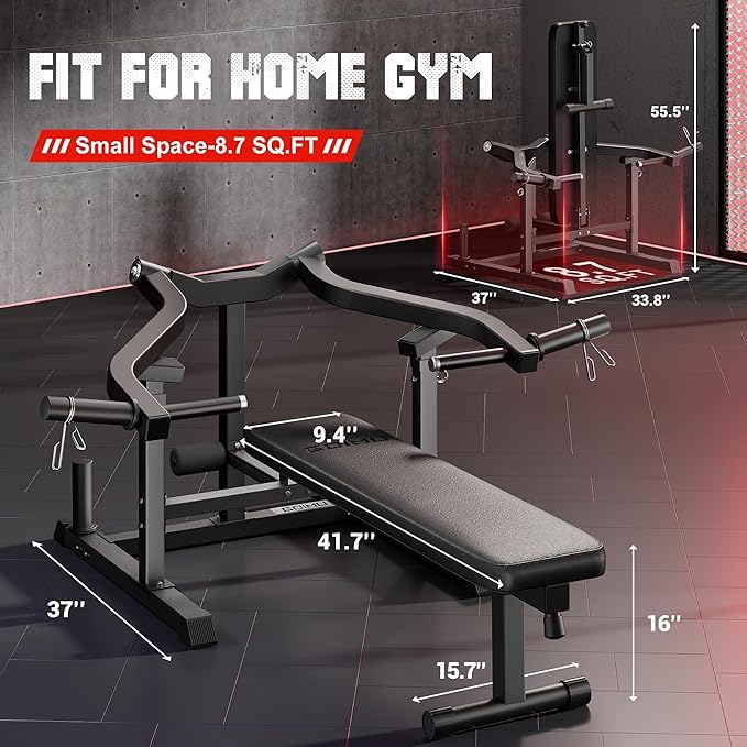 Chest Press Machine, Z1-PRO Weight Bench Press Machine with Independent Arms, Adjustable Flat Incline Bench Press for Chest, AB Workout Home Gym Equipment