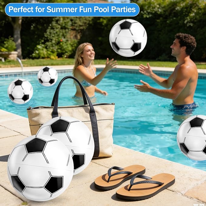 LanMa 3 Pack Beach Balls, 16 Inch Inflatable Basketball Beach Ball Toys for Pool Party Favors, Beach Birthday Decorations, Water Games