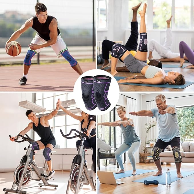 APEXUP Compression Knee Brace for Women, Copper Compression Sleeve for Knee Support, Arthritis Pain Relief, Meniscus Tear, ACL, Running