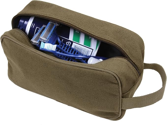 Rothco Heavyweight Canvas Travel Dopp Kit - Shave and Shower Toiletry Organizer