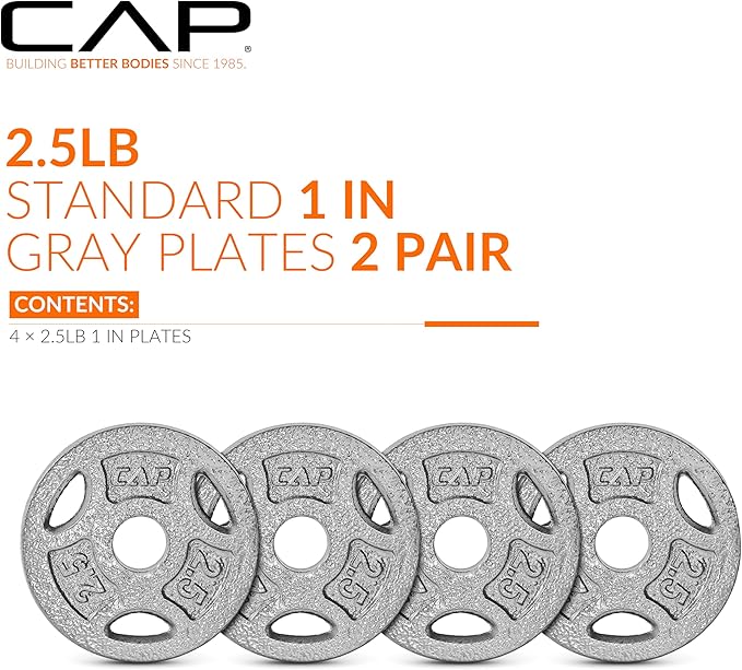 CAP Barbell Standard 1-Inch Grip Weight Plates